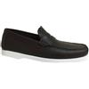 ICON LAB mocassino uomo sfoderato vitello moro fondo barca bianco 2154/INS CALF