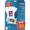SIGEL Trasferimento inkjet per T-shirt A4 | T1156, film per T-shirt chiare, 6 fogli + 6 fogli gratuiti