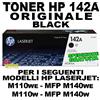 HP 142A TONER ORIGINALE NERO (W1420A) LaserJet M110w M110we MFP M140w MFP M140we