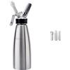 ISI CB502 Sifone montapanna. & Beccucci per Pasticceria, Acciaio Inossidabile, Argento