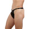 Spazm ST418 STRIP BOY Perizoma Uomo Lycra Nero Lucido Effetto PVC Staccabile ai Lati