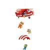 HABA 304758 - Paracadutismo mobile per cameretta dei bambini, con molte figure di animali, in legno, facile da montare, adatto dalla nascita, colorato