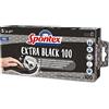 Spontex Extra Black Guanti monouso in vinile, senza polvere e senza lattice, versatili, in pratica scatola dispenser, taglia S, confezione da 100, colore: Nero