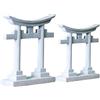 2 pezzi decorazioni per acquario imitazione pietra Torii Gate PVC giapponese