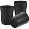 Cetomo 7.2L*3 Cestino per la Carta Straccia, Cestino per la Spazzatura di Plastica, Piccoli Cestini, Cestino Rotondo per Rifiuti per Cucine, Opaco, Sgranato, Apertura Superiore, Nero, 7.2L (3 pezzi)