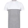 Front Row T-Shirt Breton Casual Uomo Navy/Bianco, Bianco/Navy