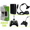 XBOX 360 PACK 4800 mAh RICARICABILE CONTROLLER CAVO CARICA BATTERIA