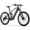 moma bikes Bicicletta MTB Elettrica VAE, EMTB 27.5, Alluminio, SHIMANO ALTUS 24v, Doppie sospensioni, Freni a Disco idraulico, Batteria integrata Litio 48V 13Ah
