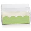 Subitodisponibile 10X FIBRA VERDINO 8x5x5cm Scatola BOMBONIERA Astuccio PVC con Vaschetta 1B93