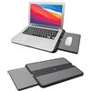 MAX SMART Tappetino portatile per computer portatile, scrivania per laptop con vassoio per mouse retrattile, scudo termico antiscivolo, supporto per computer portatile, stazione di lavoro per casa,