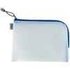 HERMA 20009 Borsa da toilette con cerniera A5, trasparente (26 x 20 cm) piccola custodia con cerniera per cellulare, liquidi, trucco, spazzolino da denti, borsa per cosmetici in blu