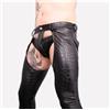 Uomo Gay Simil Latex Pelle Pantaloni Modello coccodrillo Sexy Aperto Cavallo