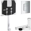 GROHE CASSETTA SCARICO GROHE WC INCASSO DUAL FLUSH 38863 CON PLACCA CROMATA E CANOTTO