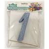 Subitodisponibile Numero 1 CELESTE GLITTERATO in polistirolo Decorazione CAKE TOPPER 0ZUP