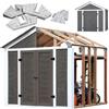 EZ Shed EZBUILDER Kit fai da te con 24 angoli in acciaio zincato e 12 piastre di base (legno non incluso)