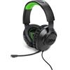 JBL Quantum 100X Cuffie Gaming Over-Ear con Filo, Headset da gioco con Microfono Boom Direzionale Rimovibile, Realizzato per Xbox, Compatibilità Multipiattaforma e Altre Console, Nero e Verde