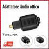 ADATTATORE OTTICO CAVO AUDIO DA JACK 3,5 mm FEMMINA A TOSLINK MASCHIO CONNETTORE