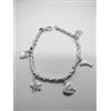 EXPLOIT ARGENTI BRACCIALE DODO STYLE ARGENTO 925/1000 RODIATO- PEPITE E CHARMS LINEA MARE- Cm 18