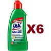 Smac 6 PZ SMAC BRILLA METALLI PULISCE E PROTEGGE OTTONE BRONZO RAME E CROMATURE 250ml