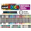 OSAMA 6 Pennarelli UNIPOSCA PC-5M Punta Media ASSOR.bianco nero verde aranc viola gial