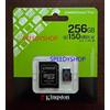 KINGSTON Micro SD 256 GB classe 10 MICROSD 150 MB/S CANVAS PLUS SCHEDA MEMORIA