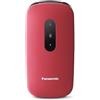 Panasonic KX-TU446EXR 6,1 cm (2.4") 110 g Rosso Telefono per anziani