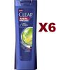 CLEAR 6 PZ CLEAR MEN ANTI SEBO SHAMPOO ANTIFORFORA 225ML CON ESTRATTI DI LIMONE