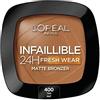 L'Oréal Paris L'Oreal Terra Abbronzante Infaillible 24h Fresh Wear Bronzer Tonalità 400 Tan