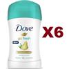 Dove 6 PZ DOVE DEO STICK GO FRESH ALOE VERA E PERA DEODORANTE CORPO 40ML