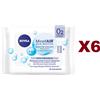 NIVEA 6 PZ NIVEA SALVIETTINE STRUCCANTI ACQUA MICELLARE 3 IN 1 VISO E OCCHI DA 25