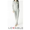 LOVABLE PIGIAMA Donna "LOVABLE" Homewear GIACCA APERTA in PURO COTONE INTERLOCK-Felpato