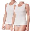 harley (made in italy) (2 pezzi) spalla larga donna, intimo lana cotone,profilo in raso,made in italy