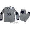 LOVABLE PIGIAMA-Tuta "LOVABLE" Uomo Homewear SERAFINO in CALDO COTONE INTERLOCK-FELPATO