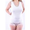 HARLEY (2 pezzi)spalla larga donna, intimo lana cotone,inserto macramè,made in italy