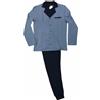LOVABLE PIGIAMA UOMO Homewear "LOVABLE" LUNGO-APERTO in PURO COTONE Designed in Italy-