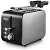 DE LONGHI CTX2203BK TOSTAPANE 550 WATT 2 FETTE RACCOGLI BRICIOLE NERO