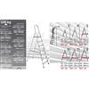 FRAMAR Scala In Alluminio 4 Gradini Piuma 100 KG FR104 Framar 75x46xH135cm