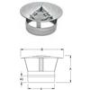 CAPPELLO CINESE acciaio inox canna fumaria monoparete