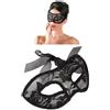 Cottelli Collection Maschera sexy fetish per occhi nera mascherina veneziana per notte o dormire nri