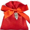 Subitodisponibile 12X Sacchetto Portaconfetti ROSSO 10x13cm con gufo BOMBONIERA LAUREA 1DP6