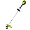 Greenworks Tagliabordi a batteria GD60LT, Li-Ion 60V ampiezza taglio 40 cm, 6000 giri/min diametro filo 2 mm, velocità variabile modalità Hi/Low asta divisa in due, senza batteria e caricatore