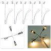 5 pezzi 1: 100 Modellino treno lampada Lampioni Lampione HO OO Scala LED 4 teste