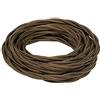 FANTON cavo elettrico tessile colore marrone treccia seta 2mt 3G1.5 filo rivestito in tessuto vintage stile retrò per lampadari applique 93868-02