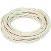 FANTON cavo elettrico tessile colore avorio treccia seta 2mt 3G1.5 filo rivestito in tessuto vintage stile retrò per lampadari applique 93828-02