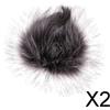 2X Microfono Mic Muff Fur Wind Cover per registratore H1 H2N H4N Q3 Q3HD D50