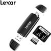 Lexar Cardreader Dual Slot SD-Microsd USB-A/C (LRW310U)