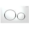 Geberit PLACCA DI COMANDO GEBERIT SIGMA20 BIANCA, ANELLI CROMATI COD.115.882.KJ.1