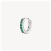 BROSWAY FANCY ORECCHINO A CERCHIO SINGOLO ARGENTO E ZIRCONI FLG80 LIFE GREEN