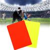 Set di carte da arbitro di calcio, cartellino giallo e rosso da calcio in