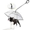 Ombrello per cani con guinzaglio Dog Walking Vista trasparente mantiene